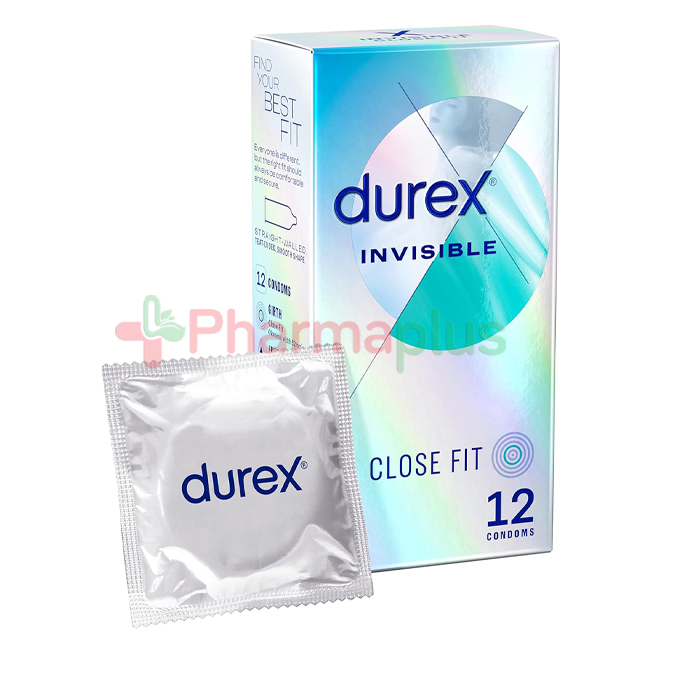Durex invisible close fit 12s | Pharmaplus | Pharmaplus