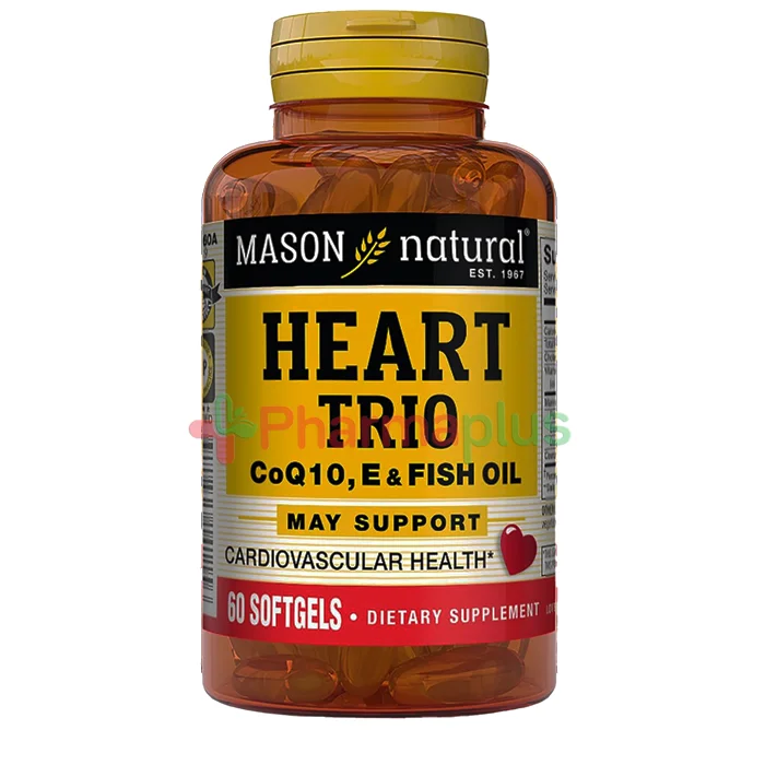 Mason Natural Heart Trio Coq10,E &Fish Oil Softgels 60'S