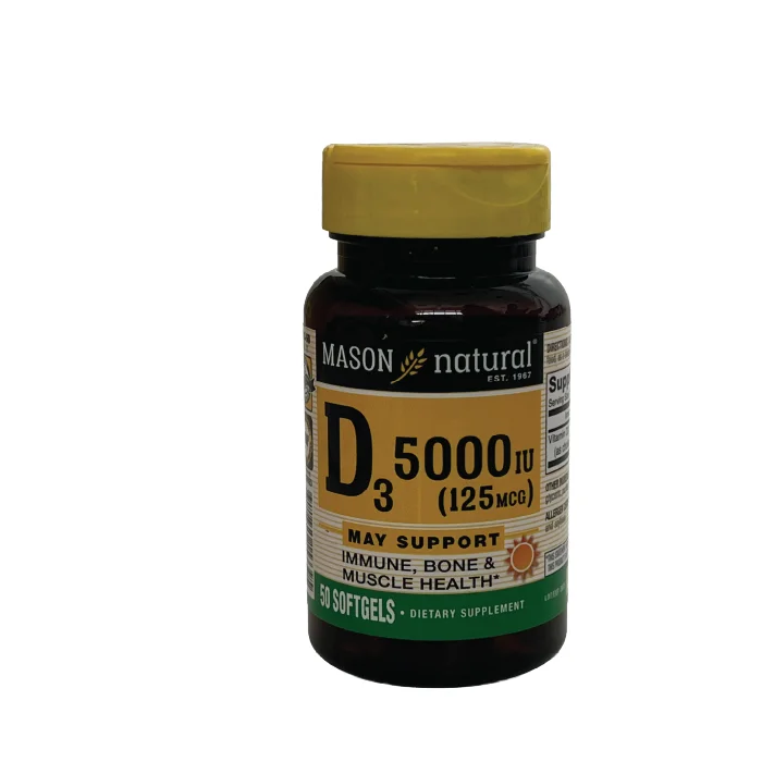 Mason Natural D3 5000iu (125mcg) Softgels 50'S Pharmaplus