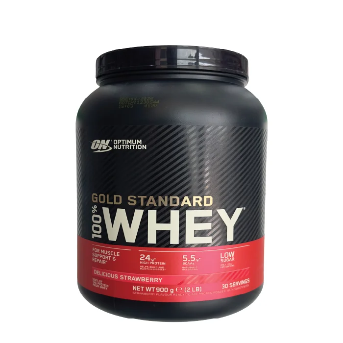 Optimum nutrition gold standard 100% whey delicious strawberry 900gm ...