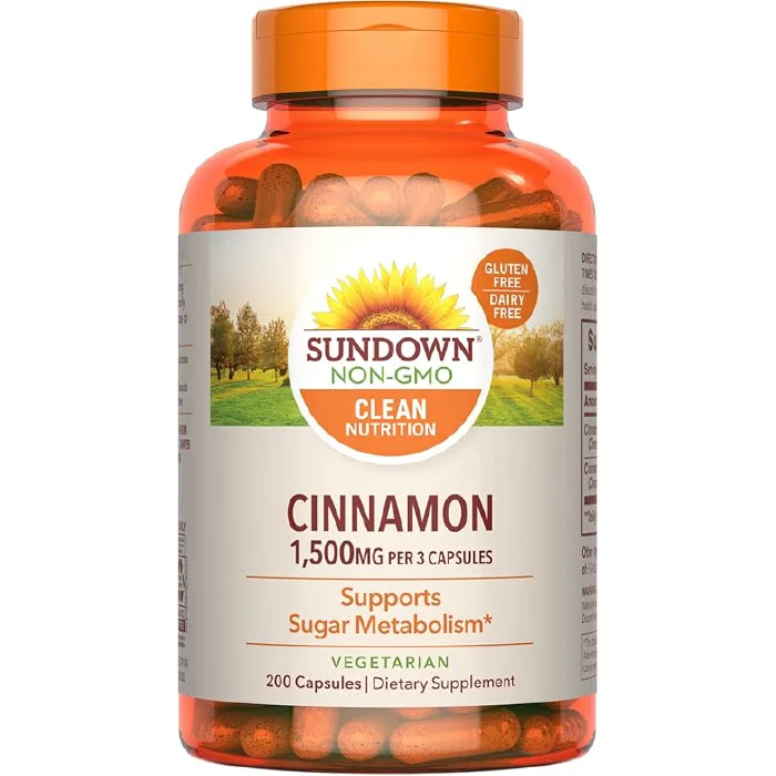 Best Naturals Cinnamon 1000mg With Chromium 200mcg – 2 Pack (180 Capsules Each)