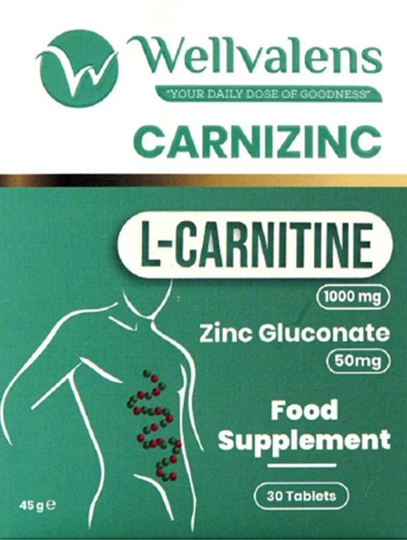 Wellvalens carnizinc(L-carnitine/zinc) tablets 30's | Pharmaplus